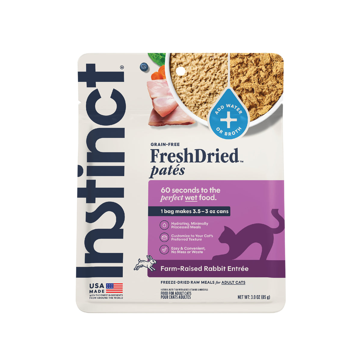Instinct Freshdried Pates Rabbit Entrée Cat Food
