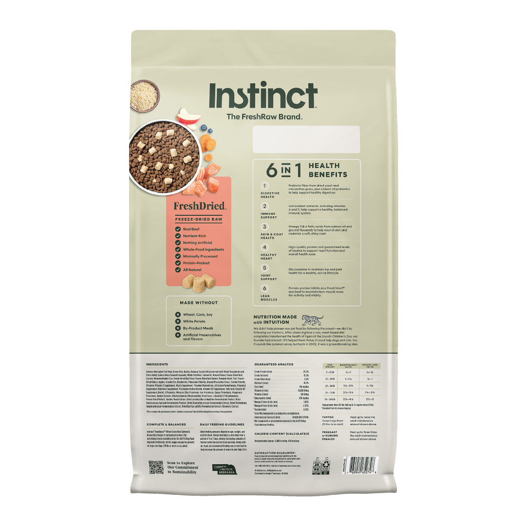 Instinct Raw Boost Whole Grain Real Salmon & Brown Rice Recipe Dry Dog Food