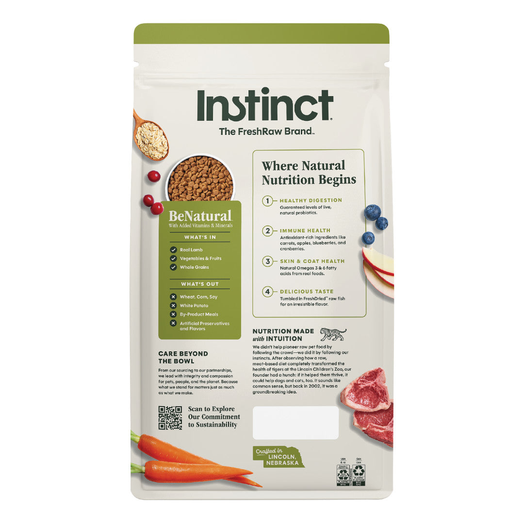 Instinct Be Natural Real Lamb & Oatmeal Recipe Dry Dog Food