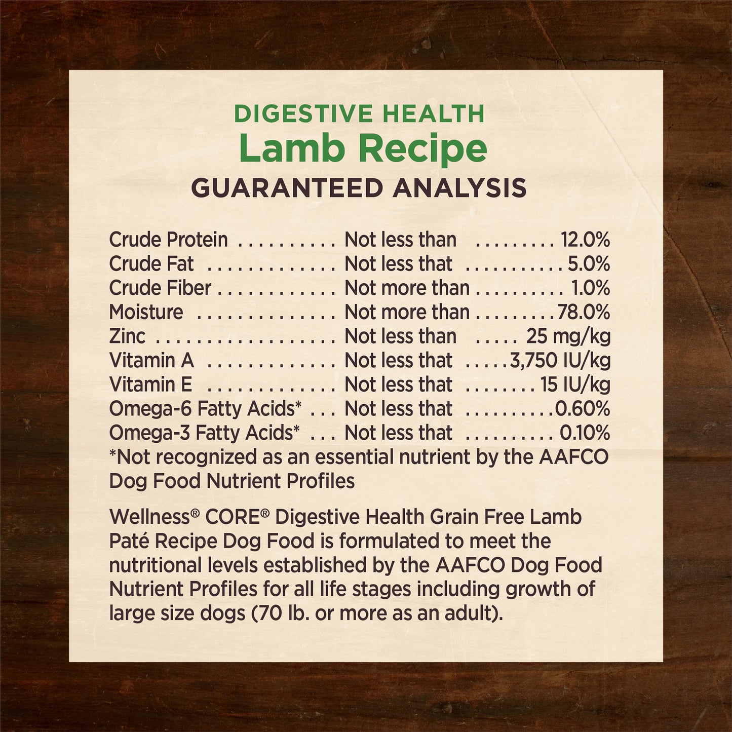 Wellness Core Digestive Health Pate Lamb Wet Dog Food 13oz