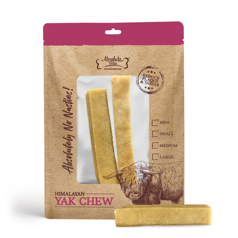 Absolute Bites Limited Ingredient Dog Chew - Organic Himalayan Yak Chew [4 Sizes]