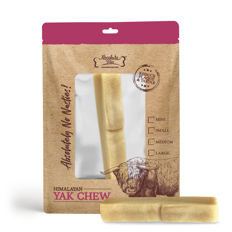 Absolute Bites Limited Ingredient Dog Chew - Organic Himalayan Yak Chew [4 Sizes]