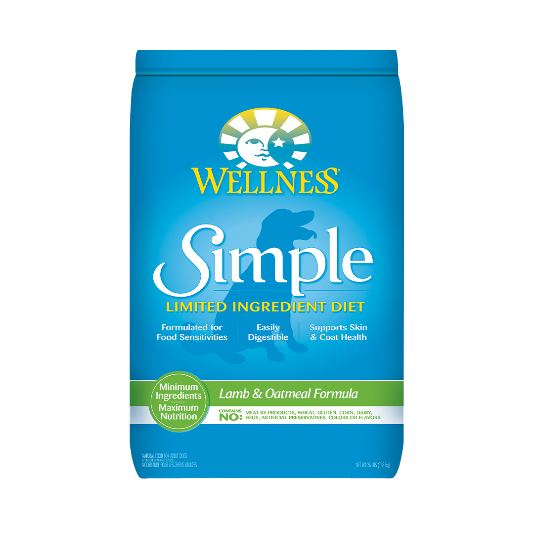 Wellness Simple Lamb & Oatmeal Formula Dry Dog Food 26LB