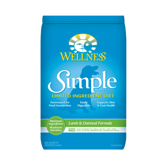 Wellness Simple Lamb & Oatmeal Formula Dry Dog Food 26LB