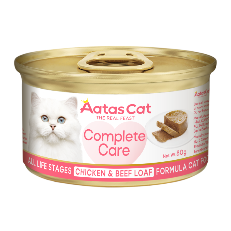 Aatas Cat Complete Care Chicken & Beef Loaf Formula Cat Food for All Life Stages 80g
