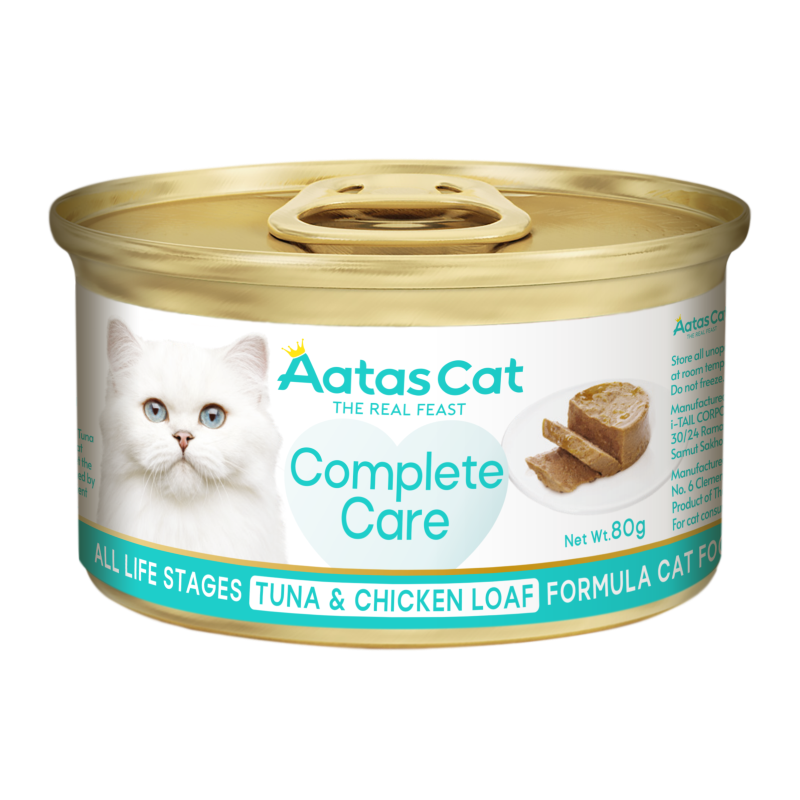 Aatas Cat Complete Care Tuna & Chicken Loaf Formula Cat Food for All Life Stages 80g