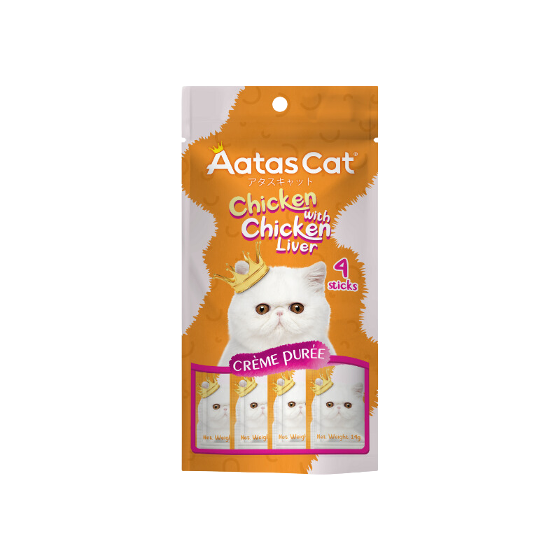 Aatas Cat Crème Purée Chicken with Chicken Liver 14g
