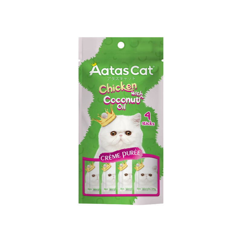 Aatas Cat Crème Purée Chicken with Coconut Oil 14g