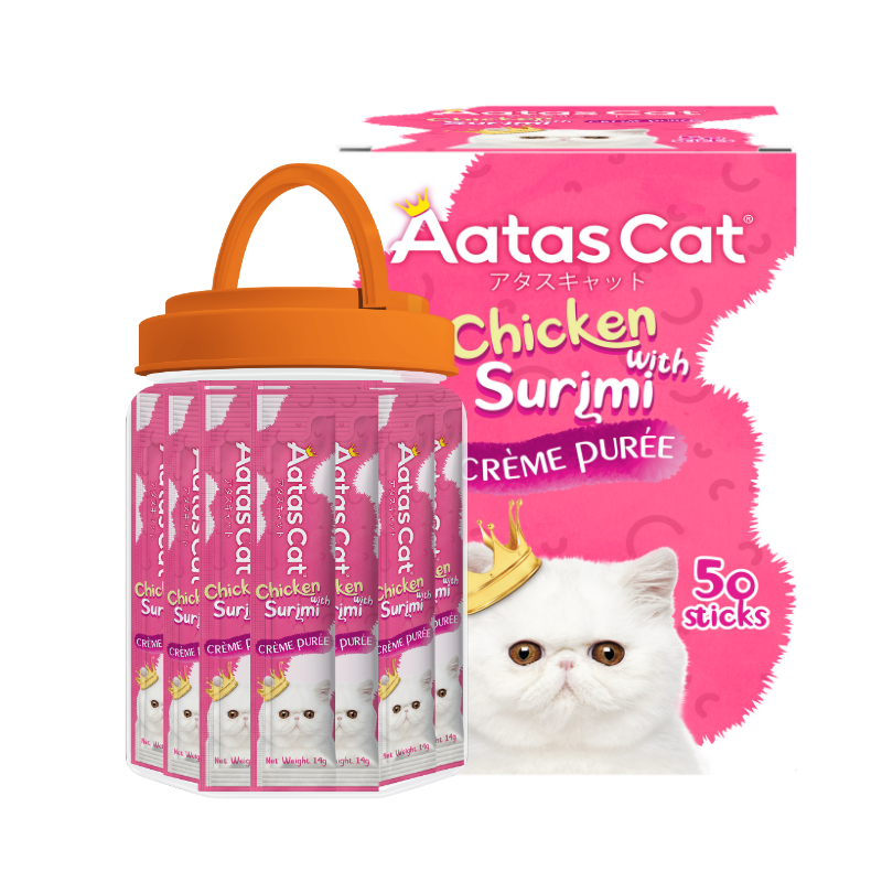 Aatas Cat Crème Purée Chicken with Surimi Crème Purée 14g