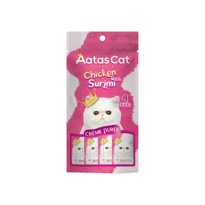Aatas Cat Crème Purée Chicken with Surimi Crème Purée 14g