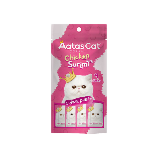 Aatas Cat Crème Purée Chicken with Surimi Crème Purée 14g