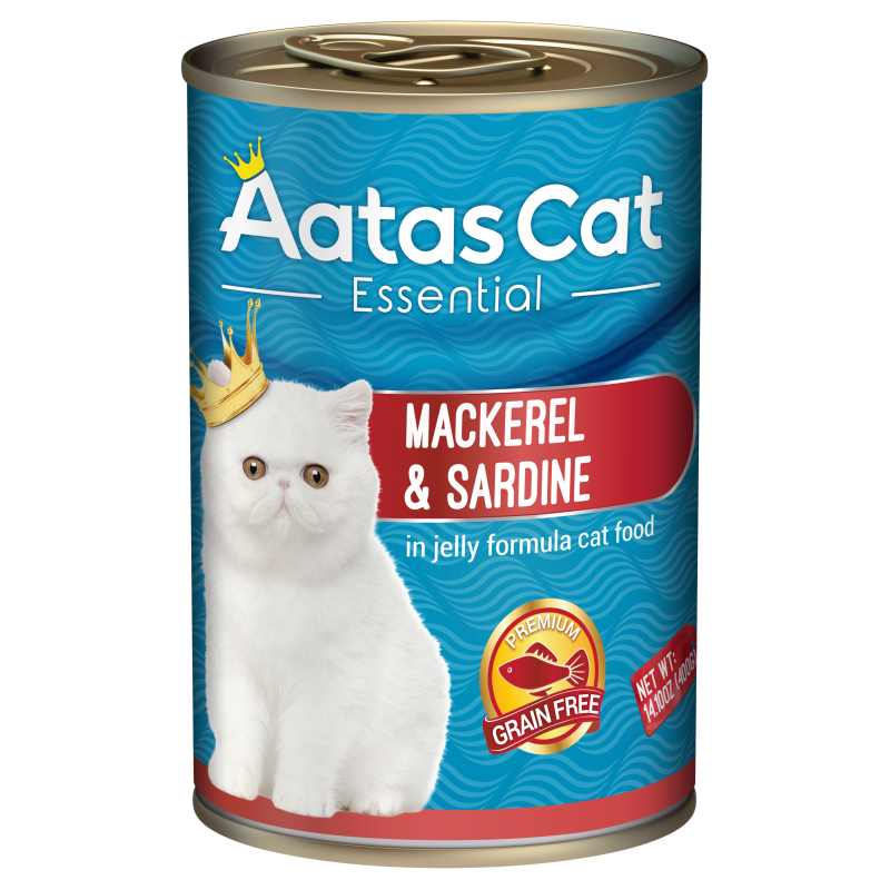 Aatas Cat Essential Mackerel and Sardine in Jelly 400g