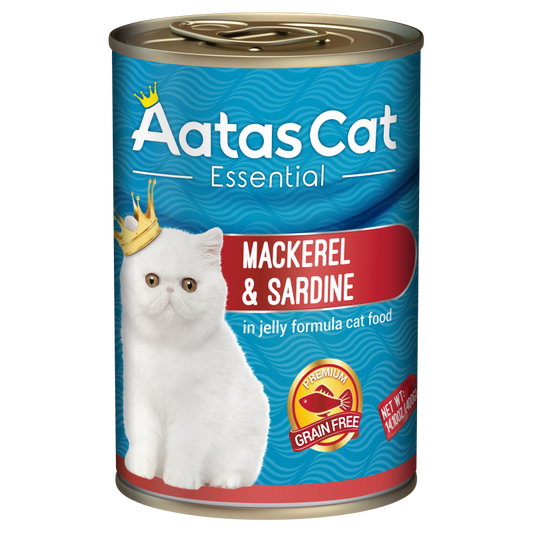 Aatas Cat Essential Mackerel and Sardine in Jelly 400g