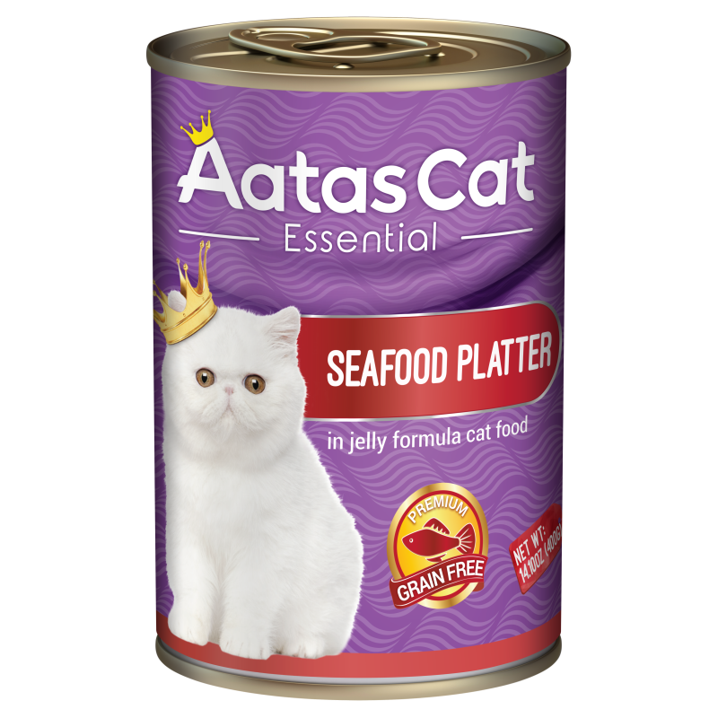 Aatas Cat Essential Seafood Platter in Jelly 400g