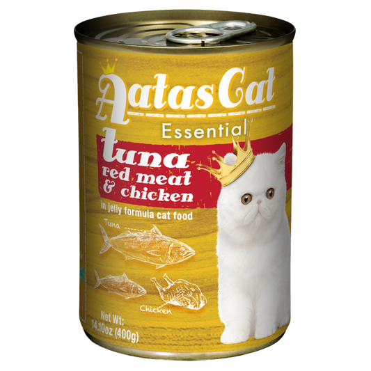 Aatas Cat Essential Tuna Red Meat & Chicken in Jelly 400g