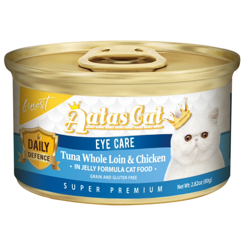 Aatas Cat Finest Daily Defence Eye Care Tuna Whole Loin & Chicken in Jelly Formula 80g