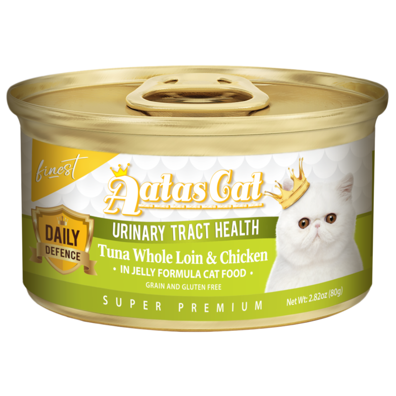 Aatas Cat Finest Daily Defence Urinary Tract Health Tuna Whole Loin & Chicken in Jelly Formula 80g