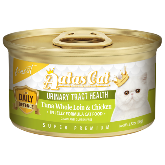 Aatas Cat Finest Daily Defence Urinary Tract Health Tuna Whole Loin & Chicken in Jelly Formula 80g