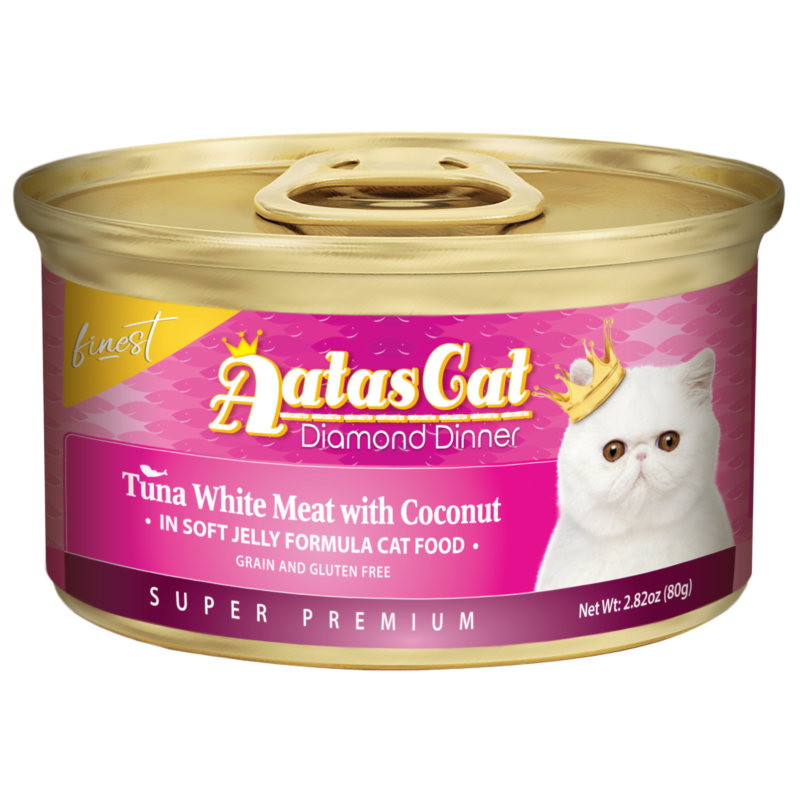 Aatas Cat Finest Diamond Dinner Tuna w Coconut in Soft Jelly 80g