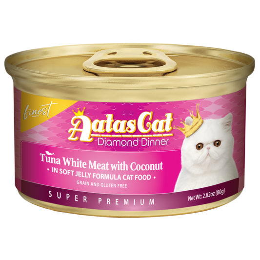 Aatas Cat Finest Diamond Dinner Tuna w Coconut in Soft Jelly 80g