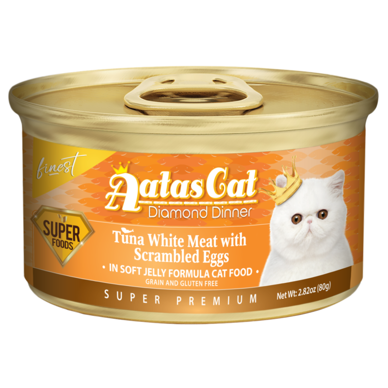 Aatas Cat Finest Diamond Dinner Tuna w Scrambled Eggs in Soft Jelly 80g