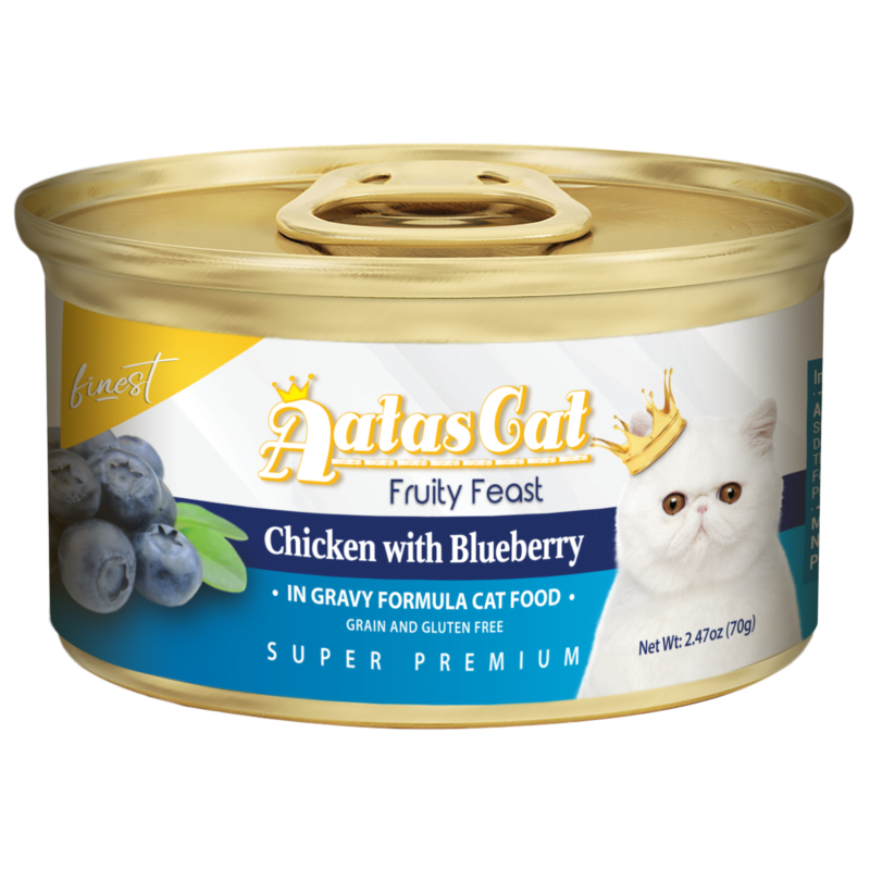 Aatas Cat Finest Fruity Feast Chix w Blueberry in Gravy 70g