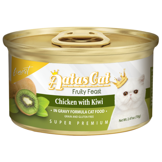 Aatas Cat Finest Fruity Feast Chix w Kiwi in Gravy 70g