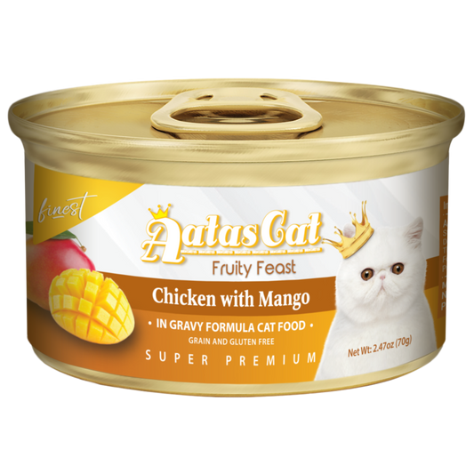 Aatas Cat Finest Fruity Feast Chix w Mango in Gravy 70g