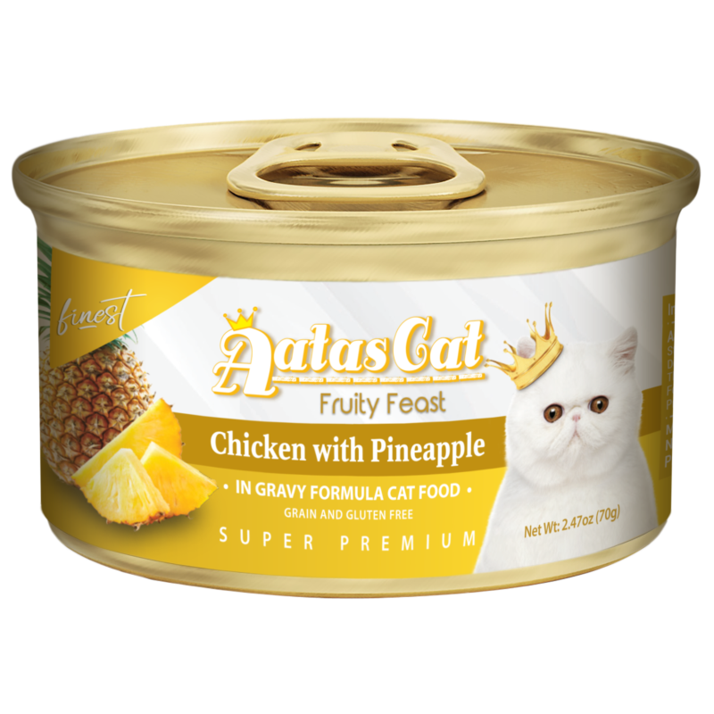 Aatas Cat Finest Fruity Feast Chix w Pineapple in Gravy 70g