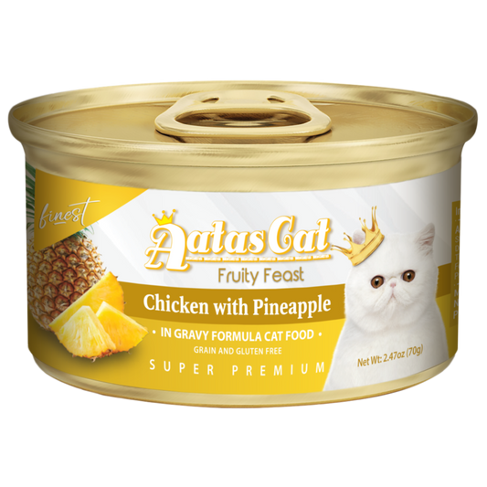 Aatas Cat Finest Fruity Feast Chix w Pineapple in Gravy 70g