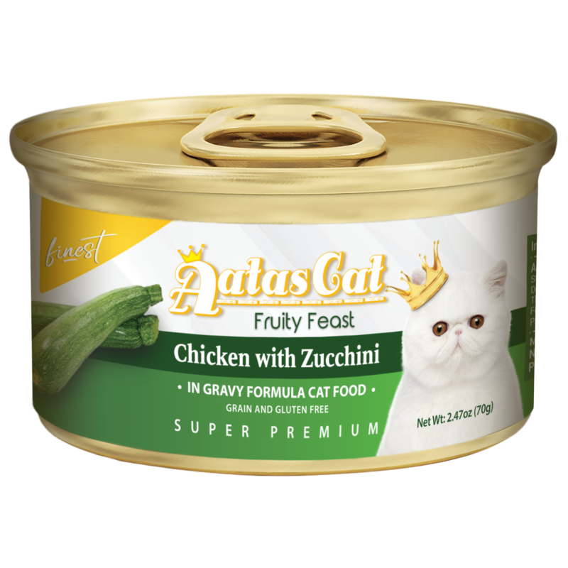 Aatas Cat Finest Fruity Feast Chix w Zucchini in Gravy 70