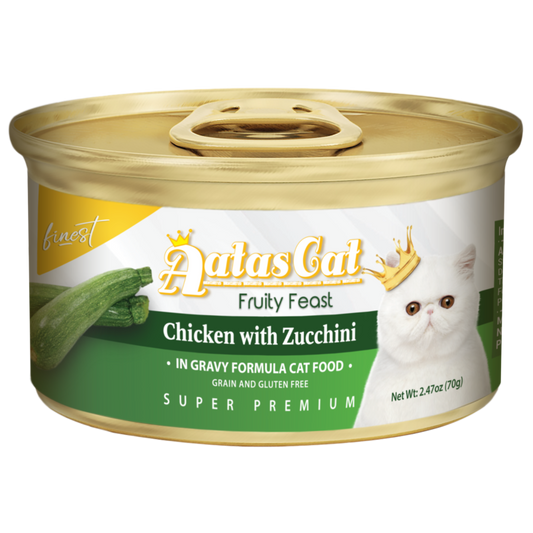 Aatas Cat Finest Fruity Feast Chix w Zucchini in Gravy 70