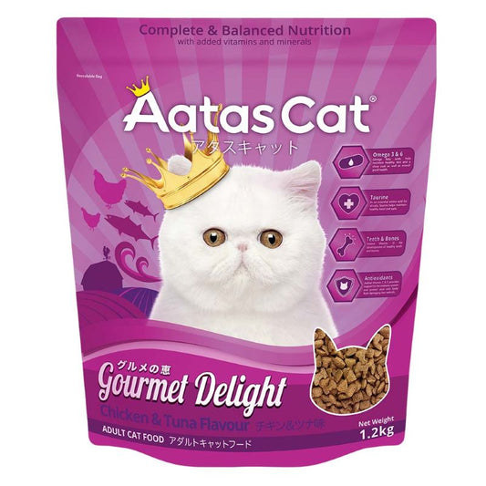 Aatas Cat Gourmet Delight Adult Dry Cat Food (Chicken & Tuna Flavour)