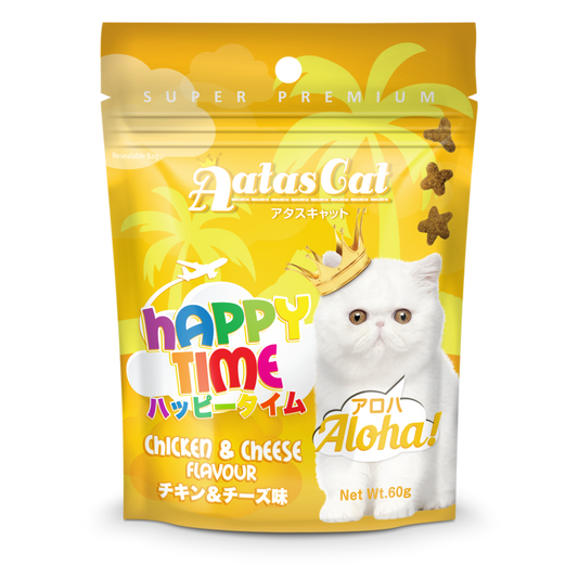 Aatas Cat Happy Time Aloha - Chicken & Cheese Flavour 60g
