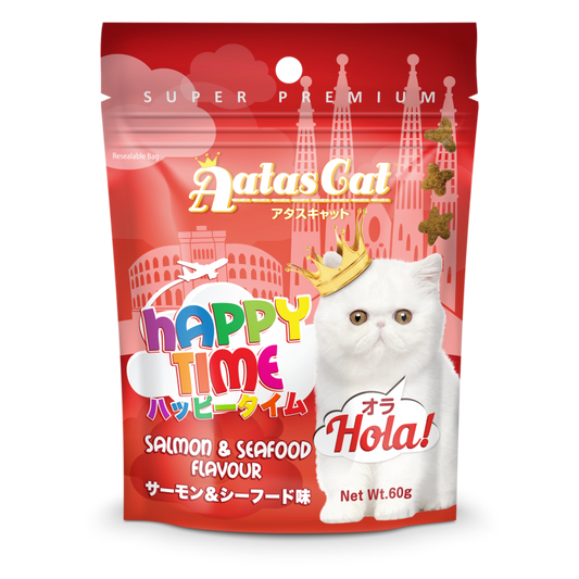 Aatas Cat Happy Time Hola - Salmon & Seafood Flavour 60g