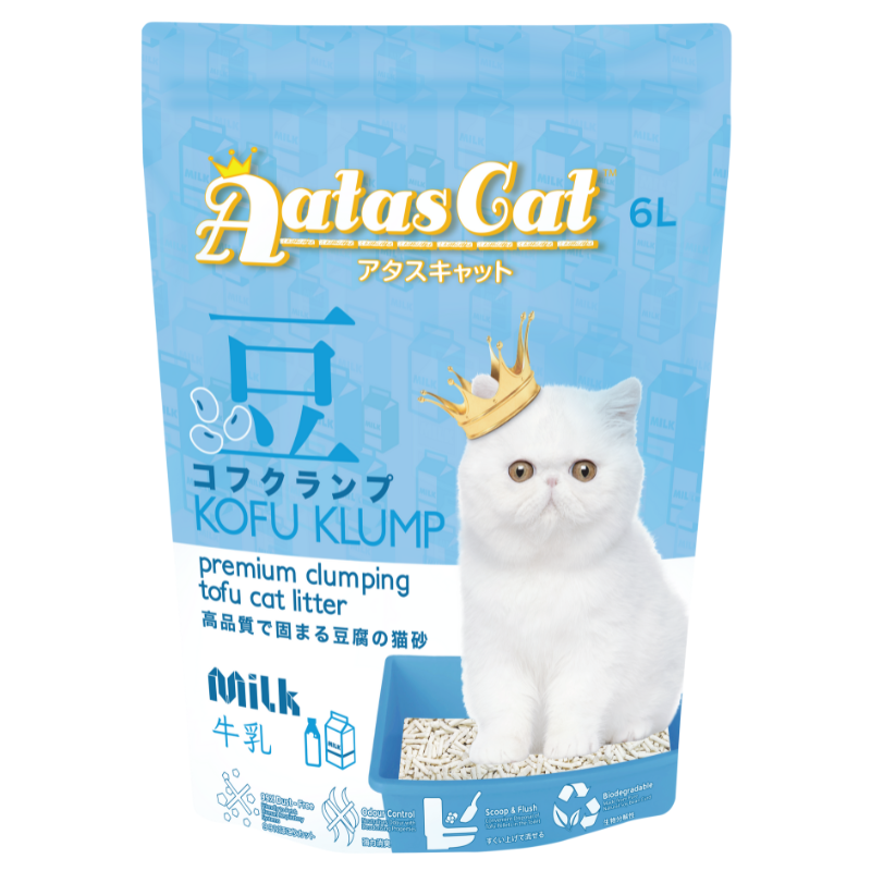 Aatas Cat Kofu Klump Tofu Cat Litter Milk - 6L