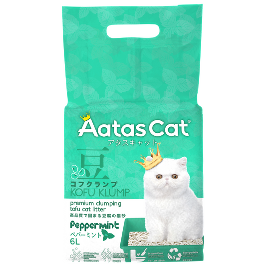 Aatas Cat Kofu Klump Tofu Cat Litter Peppermint - 6L