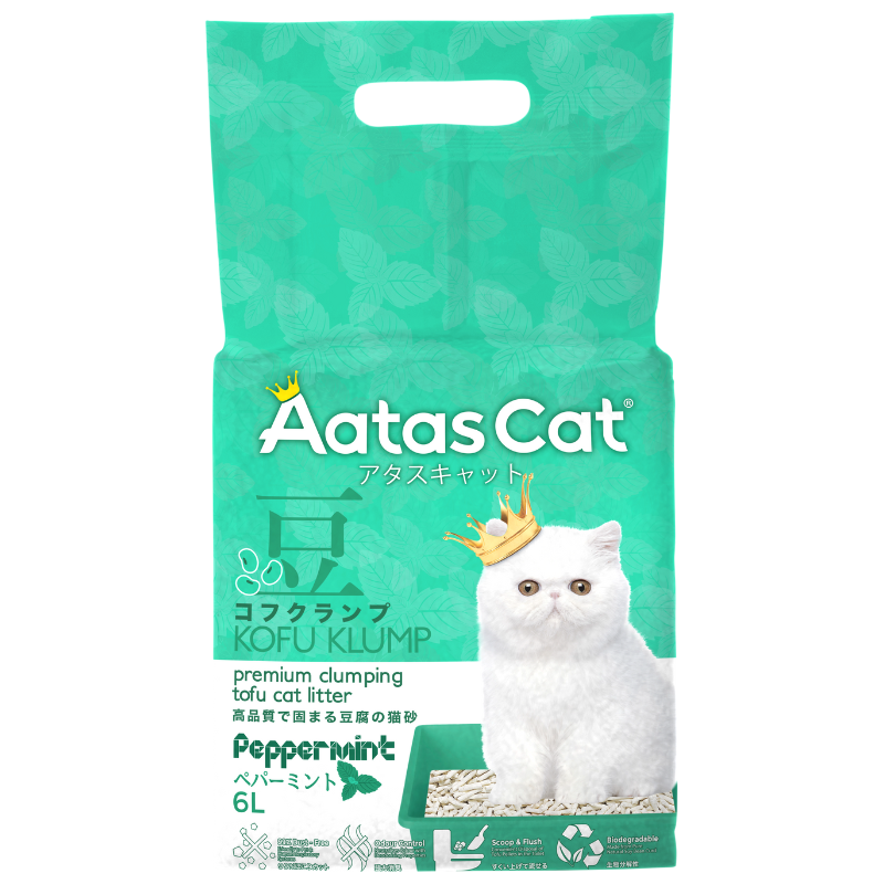 Aatas Cat Kofu Klump Tofu Cat Litter Peppermint - 6L