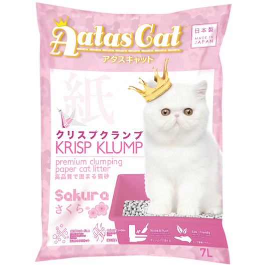 Aatas Cat Krisp Klump Paper Cat Litter Sakura - 7L