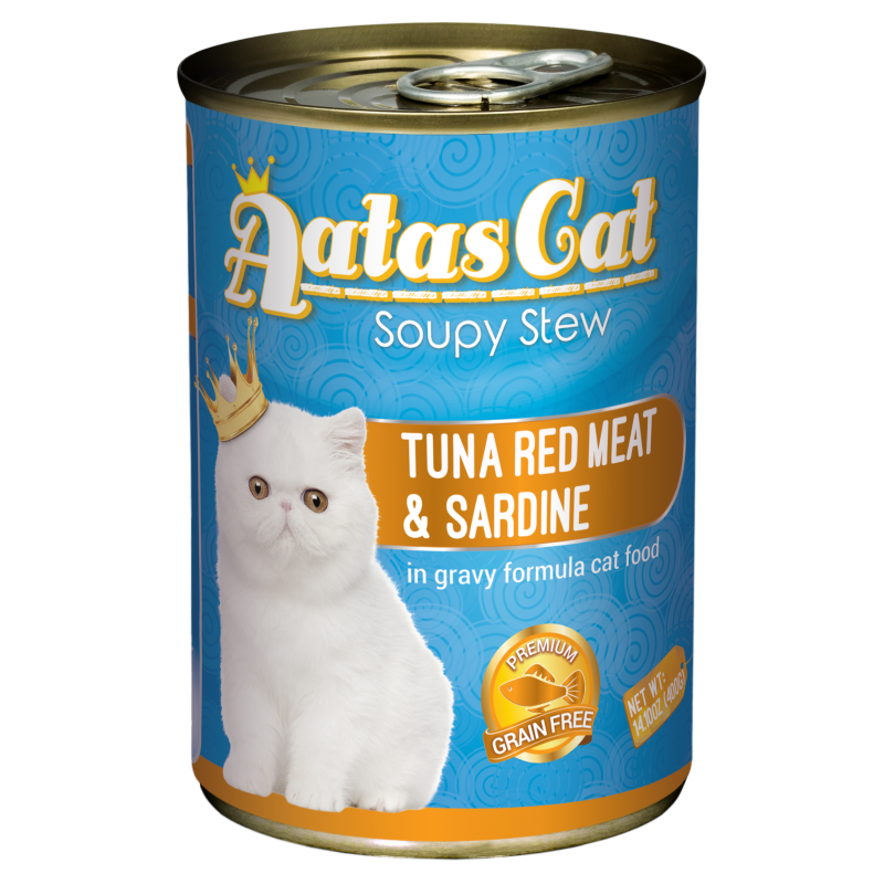Aatas Cat Soupy Stew Tuna Red Meat w Sardine in Gravy 400g