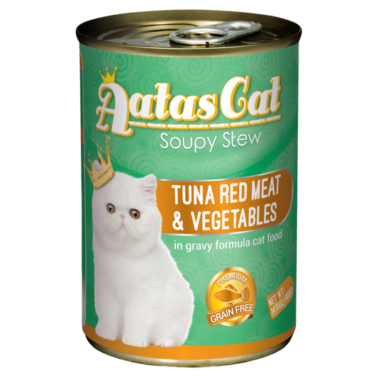 Aatas Cat Soupy Stew Tuna Red Meat w Vegetables in Gravy 400g