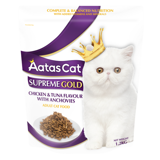 Aatas Cat Supreme Gold Chicken & Tuna Flavour with Anchovies