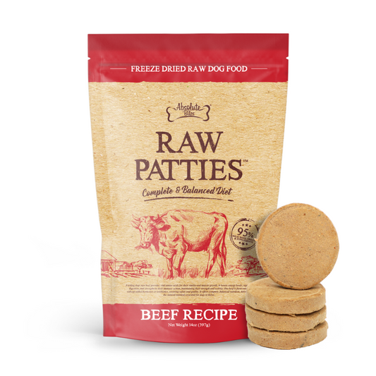 Absolute Bites Freeze Dried Raw Patties 14oz - Beef Recipe