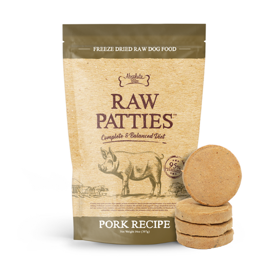 Absolute Bites Freeze Dried Raw Patties 14oz - Pork Recipe