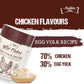 Absolute Bites Freeze Dried Wild Flakes Meat Flakes Toppers For Cats & Dogs - Chicken With Egg Yolk Recipe (100g)
