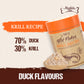 Absolute Bites Freeze Dried Wild Flakes Meat Flakes Toppers For Cats & Dogs - Duck With Krill Recipe (100g)