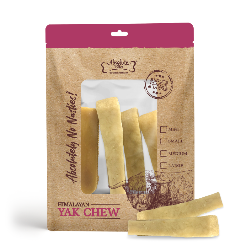 Absolute Bites Limited Ingredient Dog Chew - Organic Himalayan Yak Chew [4 Sizes]