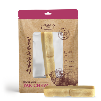 Absolute Bites Limited Ingredient Dog Chew - Organic Himalayan Yak Chew [4 Sizes]