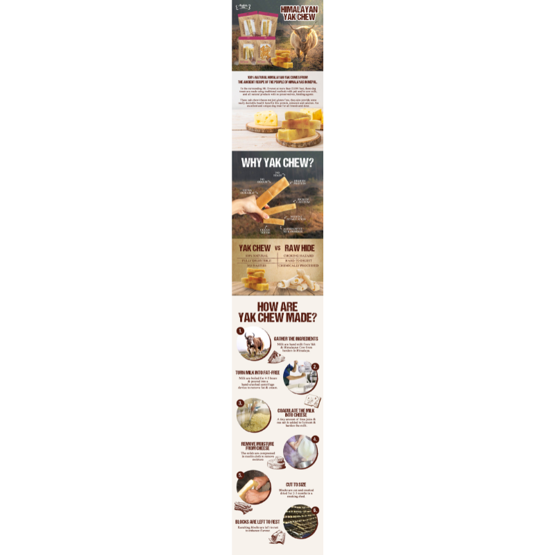 Absolute Bites Limited Ingredient Dog Chew - Organic Himalayan Yak Chew [4 Sizes]