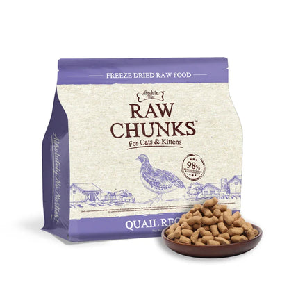 Absolute Bites Raw Chunks Freeze Dried Raw Food for Cats & Kittens - Quail Recipe